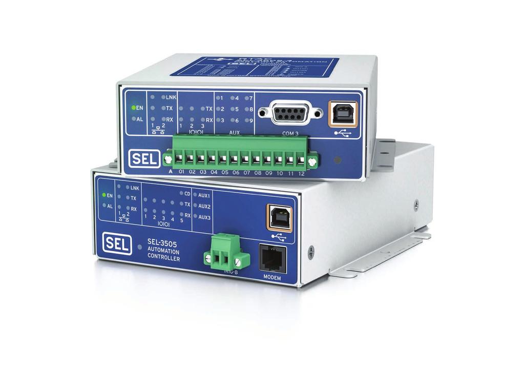 SEL-3505/3505-3 Real-Time Automation Controllers (RTACs) Economical, multifunctional, compact real-time automation control RTAC versatility facilitates easy event collection, protocol conversion, and