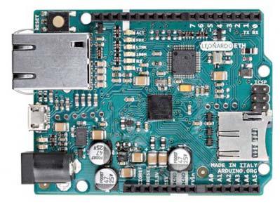 ARDUINO LEONARDO ETH Code: A000022 All the fun of a Leonardo, plus an Ethernet port to extend your project to the IoT world.
