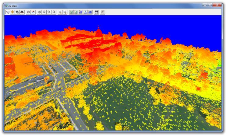 Using the 3D Functionality (continued) Visualizing the Map as a 3D Model A supplementary map window in Global Mapper provides the means to view any data with a height or elevation value as a