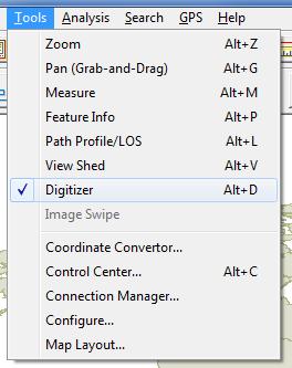 Navigating the Interface (continued) Menus The menus in Global Mapper are intuitively organized by function and offer access to all of the features and functions in the application.