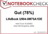 Data Sheet FUJITSU Notebook LIFEBOOK U904 Manageability Manageability software DeskView components Supported standards Manageability link Security Physical Security System and BIOS Security User