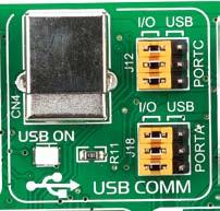 EasyPIC v7 contains USB connector (CN4) which enables microcontrollers that support USB communication to establish a connection with the target host (eg. PC, Laptop, etc).