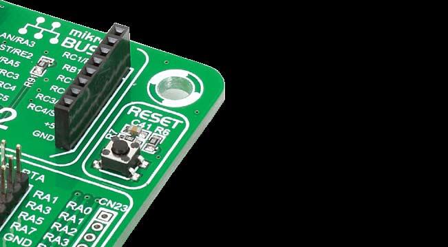 settings. We called this new standard the mikrobus. EasyPIC v7 is the first development board in the world to support mikrobus with two on-board sockets.