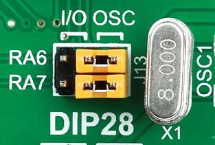 a half circular cut in the microcontroller DIP packaging matches the cut in the DIP socket.