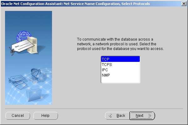 Select the Oracle8i or later option. When you have made a selection, click Next. For Oracle 8i databases and above, you will get the following window.