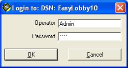 Note that EasyLobby will remember this connection each time you restart the program. If you connect successfully to the database, you will be presented with a login dialog.