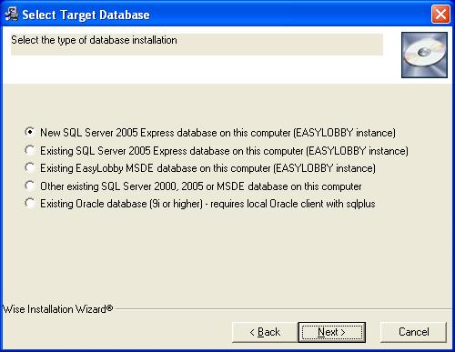 your system. The instance name will be EASYLOBBY. The installer will then install the EasyLobby10 database schema into this database instance.