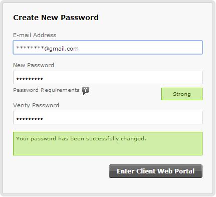 What if I do not receive the e-mail to reset my password? 8. Click Continue. A confirmation message appears in green.