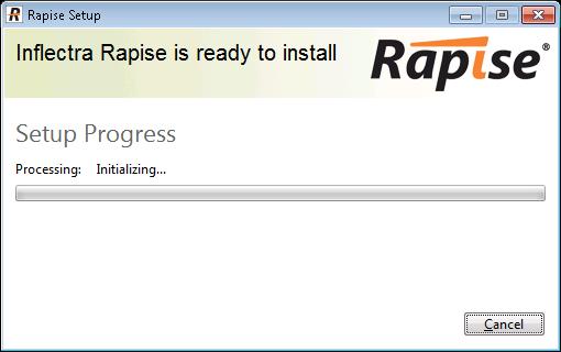 The installer will then display a progress bar that gradually fills as the installation proceeds.