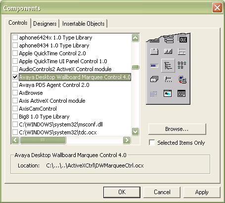 0 and select it. Figure 6: VB IDE Components Dialog (2) 5.