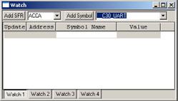 Watchpoints View>Watch 25 Watch windows inspect variables in