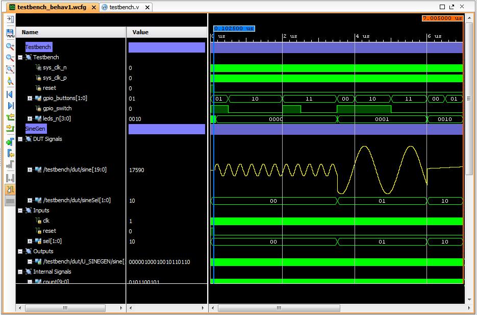 Figure 36: Corrected Low Frequency Output Summary This completes Lab # Up to this point in the tutorial, between Lab #1 and Lab #2, you have: Run the Vivado simulator using the Project Mode flow in