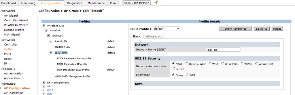 Once all rules have been created and applied, Figure 23 displays Employee_Lync session. Employee_Lync Policies 2.6 SSID Profile Configuring an SSID profile is shown in Figure 24.
