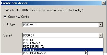 PROFINET IO 6.3 Configuring PROFINET IO with SIMOTION 6.3.4 Inserting and configuring P350 Requirement You have already created a project and now want to insert a P350 with PROFINET.