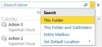 3.6 Search for a Message Steps: 1. Open the folder you wish to search. 2. Click Search field on the toolbar: 3.