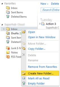 4. Work with Folders 4.1 Create a New Folder 1.