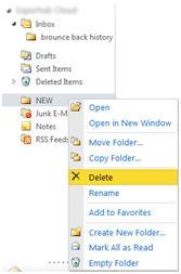 4.3 Delete a Folder Steps: 1.