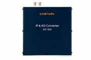 IP ASI Converter DIC-500 DIC-500 is a complete cost-effective solution to transform IP to ASI and backwards ASI to IP with GigE interface just in one