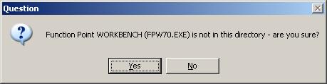 5. Program Files Drive and Folder In order to create executable icons on the workstation, Setup needs to know where the FUNCTION POINT WORKBENCH Program Files have been installed.