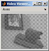 Image Enhancement The noisy video appears in the Video Viewer1 window. The following video is shown at its true size.