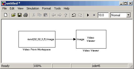 Working with MATLAB Workspace Variables Block Library Quantity Video From Workspace Video Viewer Video and Image Processing Blockset > Sources Video and Image Processing Blockset > Sinks 5 Connect