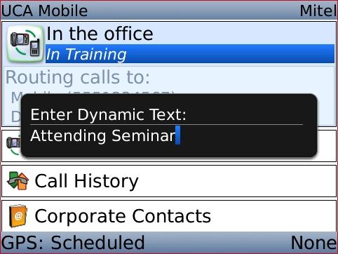 Changing Dynamic Status Editing Custom Text You may edit the brief message that other UC Advanced user s view in the web and desktop clients