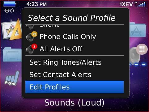 Location Update Notifications From the device s Sounds application, select Edit Profiles. For each of your device s profiles, you may set the UC Advanced notification.