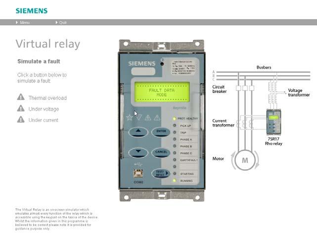 The Virtual Relay Available soon on our website Click the buttons to step through the Settings, Instruments, Fault Data and Control Modes.