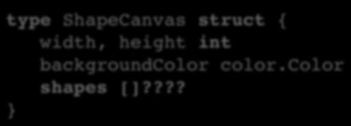 Applying Canvas Methods to All Shapes type ShapeCanvas struct {