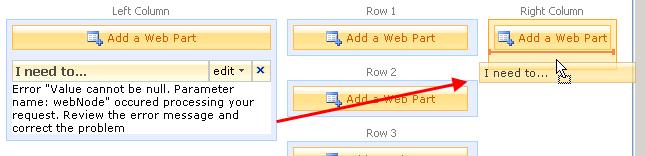 Your mouse will change to a four headed arrow: Now you can click and drag to move your part to a new location: