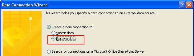 When you follow these options, a Data Connection dialogue will appear on your screen.