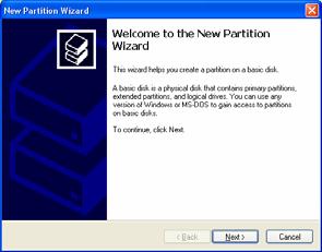 If this wizard not started, right click the marked left area of unallocated drive at no 4.