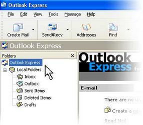 Contacts and Folder List to check them, and then click OK. Outlook Express list of folders Quick start.