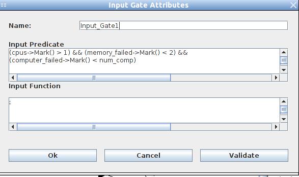 Input gates Specify the Input predicate. Specify the Input function.