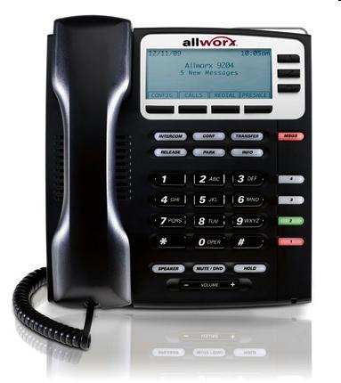 The Allworx 9204 A sleek stylish design phone ideal for any office setting.