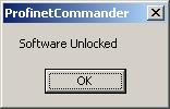 During the trial period simply select Exit to run ProfinetCommander. ProfinetCommander can be ordered at the www.profinetcommander.com web site.