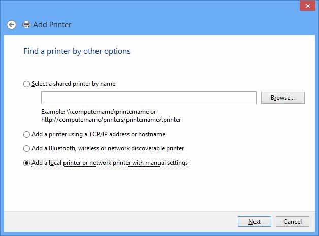 local printer or network printer