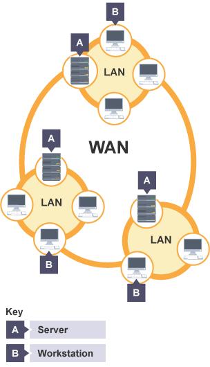 Type of network WAN: this is a complex network system, which consists of interconnected LAN s.