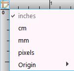 Figure 4:11: Ruler Units You could move images on the canvas. While doing so, you may observe that some lines are guiding you with reference to the page or other objects.