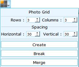 You can form a grid of images in Art Xpress without any manual placement of images. Add the images individually or using 'Add Image(s)' option in 'Image' tab. Select all the images.