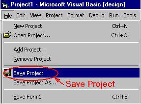 4. Save your project into the
