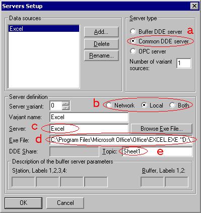 ASPIC 3.30 as DDE Client The scheme of communication between ASPIC 3.30 (DDE client) and MS Excel (DDE server) A) Setup of Aspic 1. Server s setup 1.