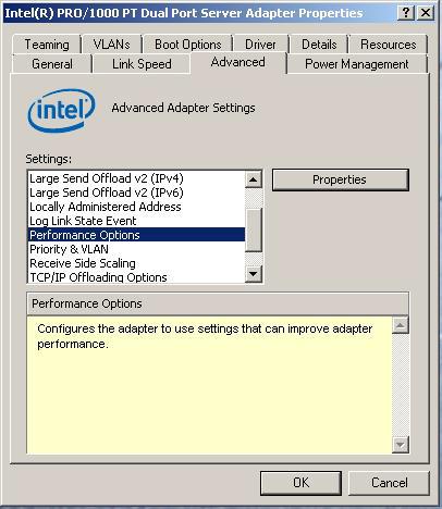Intel PRO 1000 PT Driver: The proper driver can be found in the ISIS software directory: Tools_3rdParty / Drivers_and_Firmware To set the Intel PRO 1000 PT Receive / Transmit buffers: Go to