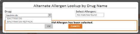 free text in the allergen in the other box that is present, pick a reaction and ADD it.
