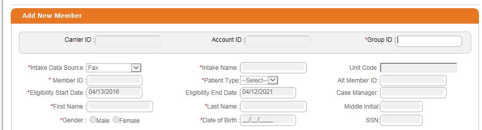 MOVE TO GROUP BUTTON: This button allows user to move patients to other groups for which users have access. When selected and completed, this option will term the patient from the current group.