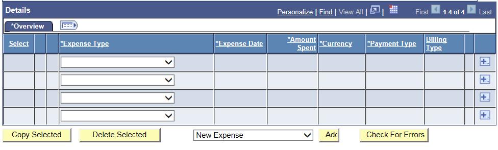 For non-travel Expense Reports: Double check the name to make sure you are creating the ER for the correct T&E user, as