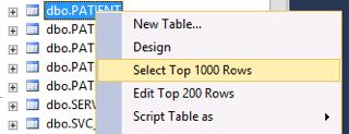 This will open a pre-written query that will show 1000 rows of data from the selected table. This is a convenience method and can help you get started.