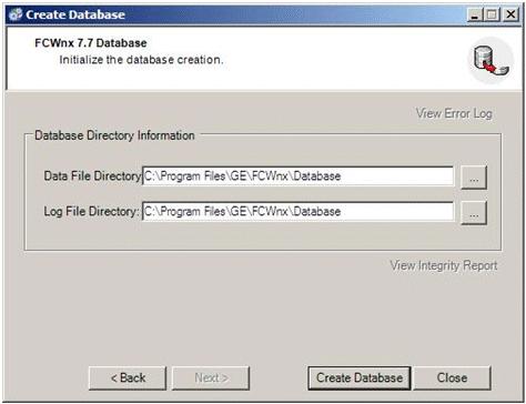 Chapter 4: Install Global Edition Regional configuration Figure 118: Create Database 4. Click Create Database. The database creation begins and a progress bar is displayed.