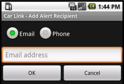 Alert Recipients This feature requires your system be installed with a compatible Code Alarm,