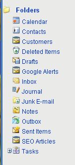 5. Folders Click Folders on the left hand navigation pane to expand your options.